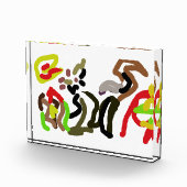 Wolf wilde Tinte Herbst Fotoblock (Rechts)