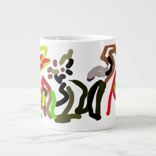 Wolf wilde Tinte Herbst Jumbo-Tasse (Vorderseite)