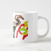 Wolf wilde Tinte Herbst Jumbo-Tasse (Rechts)