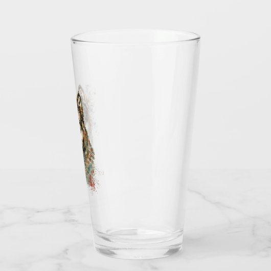 Wolf Wildlife Art Gletscher Glas (Links)