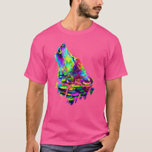 Wolf Wildlife Colorful Wolves Wild Animal T-Shirt