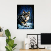 Wolf Wildlife Print Poster (Heimbüro)