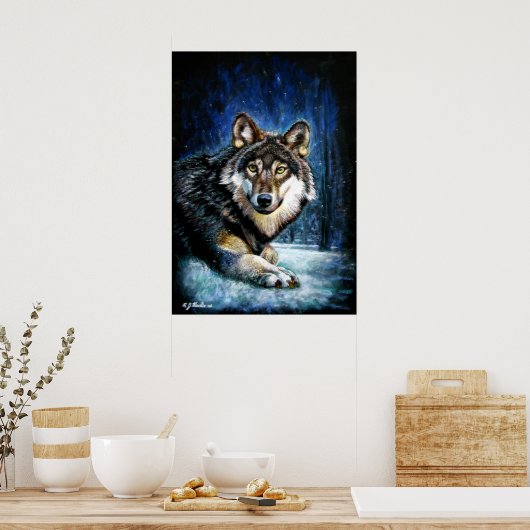 Wolf Wildlife Print Poster (Küche)