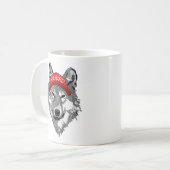 Wolf Wildlife Red Baseball Cap Name Kaffeetasse (Vorderseite Links)