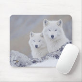 Wolf Wildtier Liebendes Porträt Mousepad (Mit Mouse)