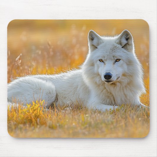 Wolf Wildtier Liebhaberporträt Mousepad (Vorne)
