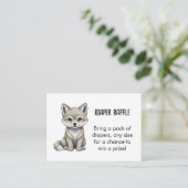 Wolf-Windeln-Raffle-Baby-Shower Begleitkarte (Stehend Vorderseite)