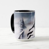 Wolf Winter Castle Fantasy Tasse (Vorderseite Links)