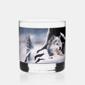 Wolf Winter Castle Fantasy Whiskyglas (Rückseite)