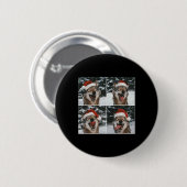 Wolf Winter Fotografie Wolf Conservation Christma Button (Vorne & Hinten)