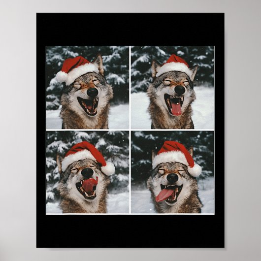Wolf Winter Fotografie Wolf Conservation Christma Poster (Vorne)