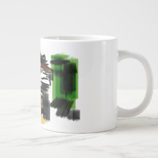 Wolf winter fun Jumbo-Tasse (Rechts)