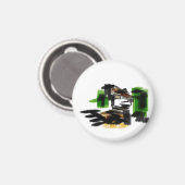 Wolf winter fun magnet (Vorderseite/Rückseite)