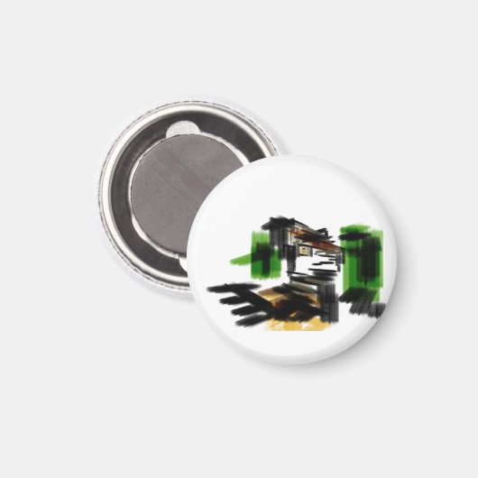 Wolf winter fun magnet (Vorderseite/Rückseite)