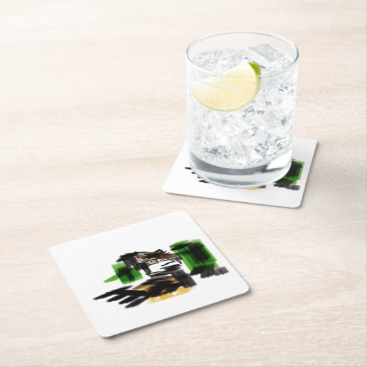 Wolf winter fun rechteckiger pappuntersetzer (Vor Ort)