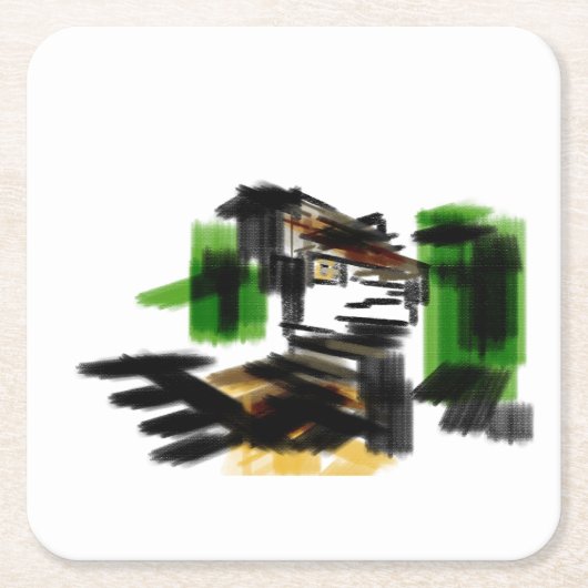 Wolf winter fun rechteckiger pappuntersetzer (Vorderseite)