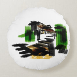 Wolf winter fun rundes kissen