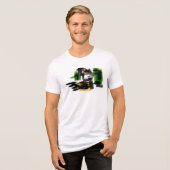 Wolf winter fun Tri-Blend shirt (Vorderseite voll)