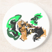 Wolf  winter  joy getränkeuntersetzer (Vorne)