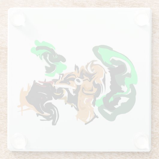 Wolf  winter  joy glasuntersetzer (Rückseite)