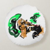 Wolf winter joy rundes kissen (Rückseite)