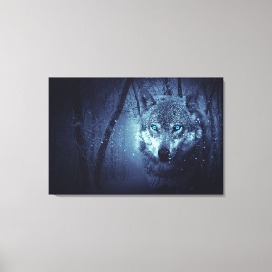 Wolf-Winter Leinwanddruck (Vorderseite)