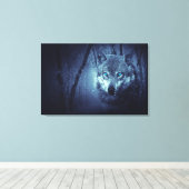 Wolf-Winter Leinwanddruck (Insitu (Holzboden))