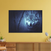 Wolf-Winter Leinwanddruck (Insitu (Wohnzimmer))