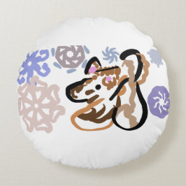 Wolf winter love rundes kissen