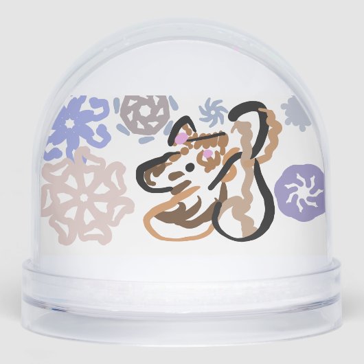 Wolf winter love schneekugeln (Vorderseite)