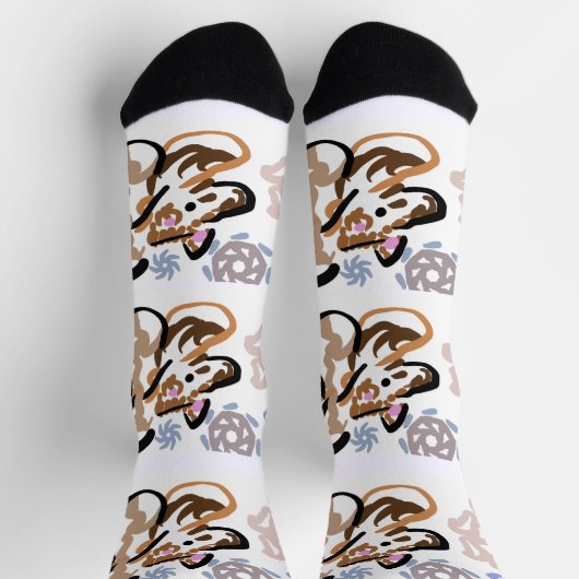 Wolf winter love socken (Oben)