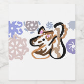 Wolf winter love weinetikett (Einzelnes Label)