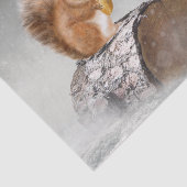 Wolf Winter Snow Forest Moon Landschaft Seidenpapier (Detail)