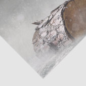 Wolf Winter Snow Forest Moon Landschaft Seidenpapier (Detail)