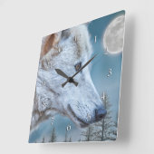 WOLF WINTER VOLLMOONSTEIGERUNG QUADRATISCHE WANDUHR (Winkel)