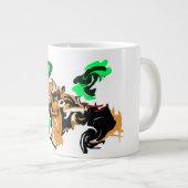 Wolf Winterfreude Jumbo-Tasse (Vorderseite Rechts)