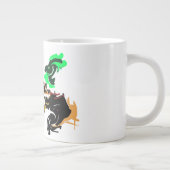 Wolf Winterfreude Jumbo-Tasse (Rechts)