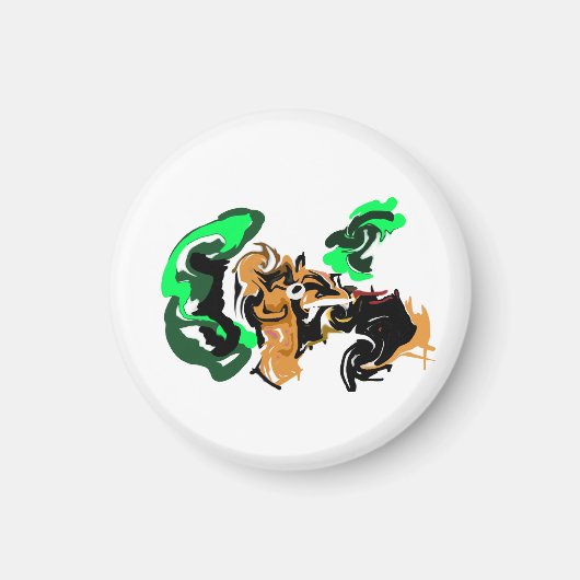 Wolf Winterfreude Magnet (Vorne)