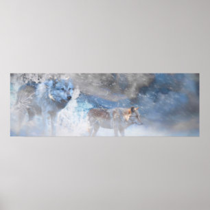 WOLF WINTERGEBIETE POSTER