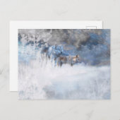 WOLF WINTERGEBIETE POSTKARTE (Vorne/Hinten)