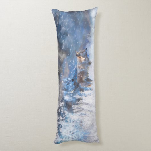 WOLF WINTERGEBIETE SEITENSCHLÄFERKISSEN (Rückseite (Vertikal))