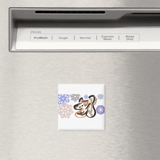 Wolf Winterliebe Magnet (In Situ (Geschirrspüler))