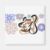 Wolf Winterliebe Magnet (Vorne)
