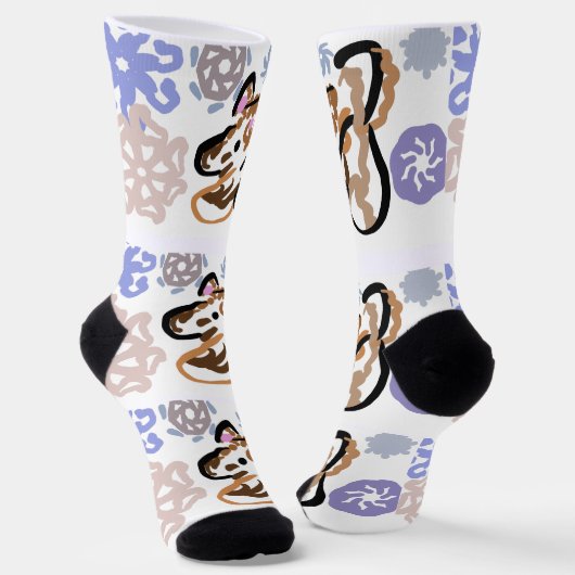Wolf Winterliebe Socken (Gewinkelt)