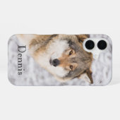 Wolf Winterwald iPhone 16 Hülle (Rückseite (Horizontal))