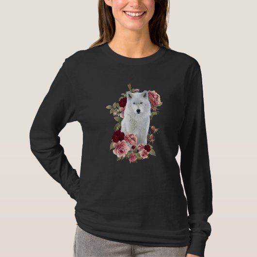Wolf With Flower One Thankful Teacher Nurse T-Shirt (Vorderseite)