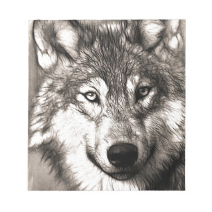 Wolf-Wolf-Tier-wilder Natur-Wald Notizblock