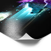 Wolf, Wölfe Mond, Mondlicht. Spirit Fotodruck (Ecke)