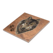 Wolf, Wölfe, Natur, Wildtiere, Aquarelltiere Fliese (Seite)
