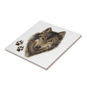 Wolf, Wölfe, Natur, Wildtiere, Aquarelltiere Fliese (Seite)